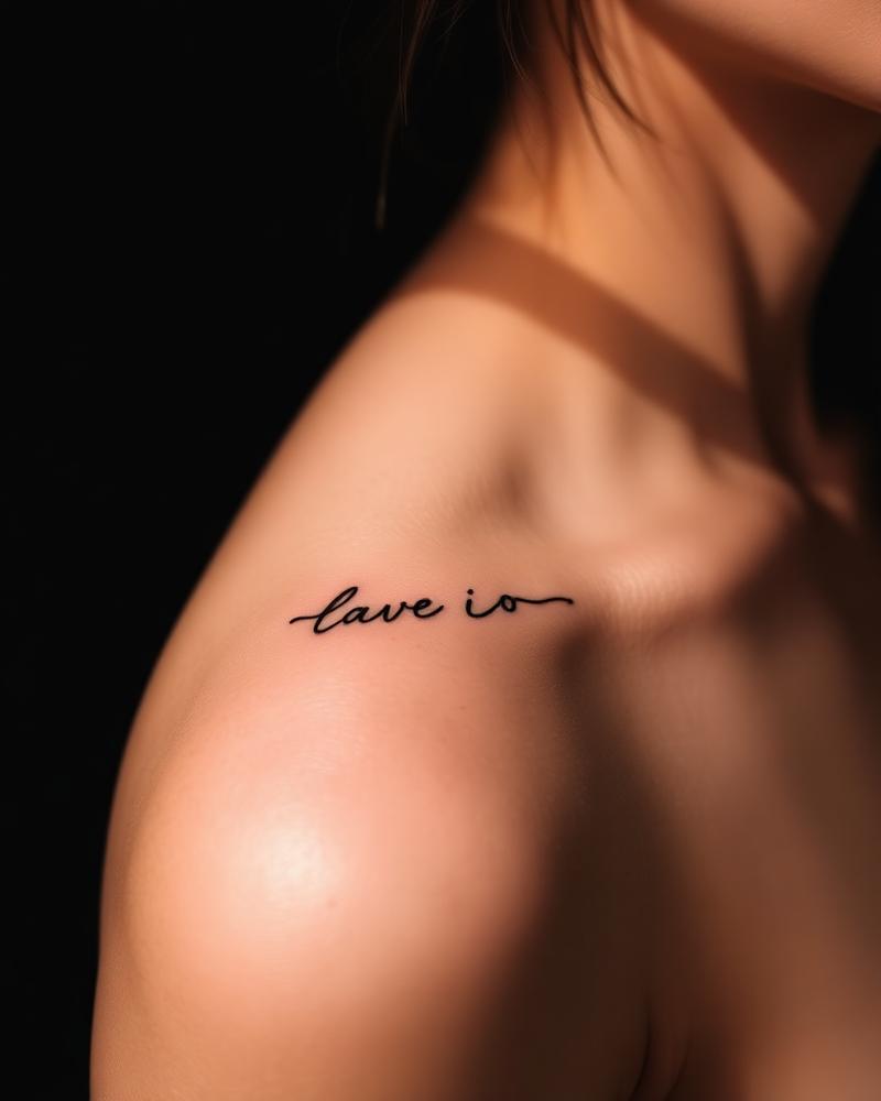 Minimal fine-line script tattoo
